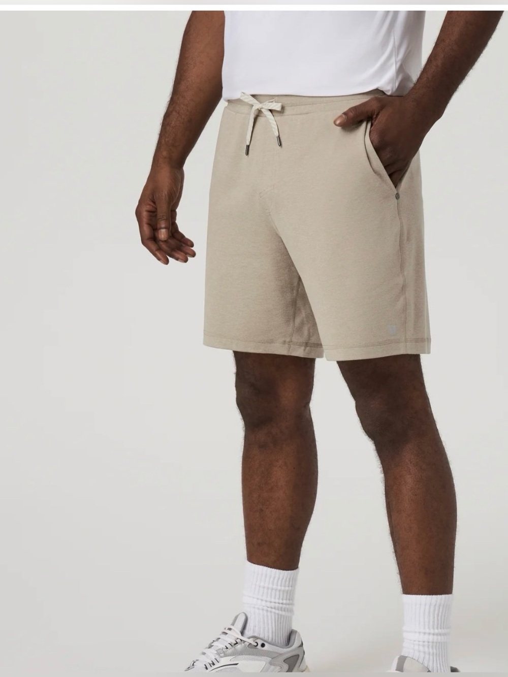 Vuori Neutral Beige Drawstring Shorts